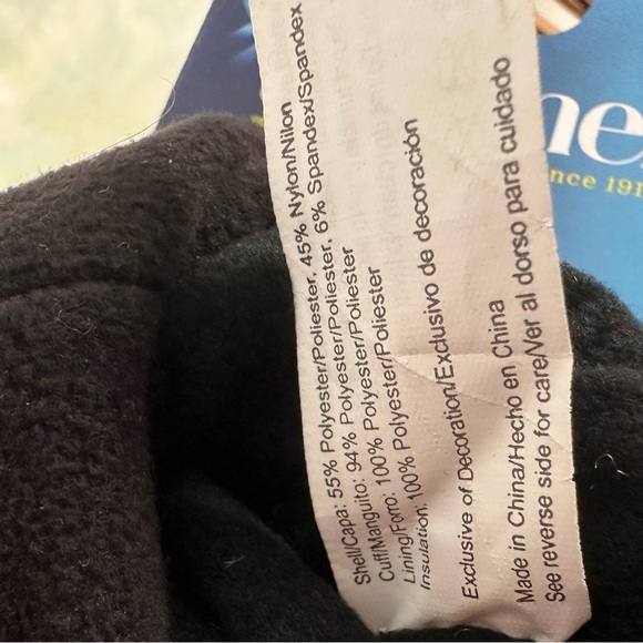 Isotoner Ski Gloves Waterproof Touchscreen Technology Palm Grips Black S/M NWT - Picture 8 of 9